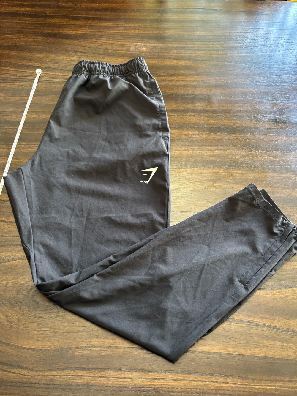 Gymshark Men’s Black Training Track Pants Ankle Zip Size M